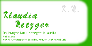 klaudia metzger business card